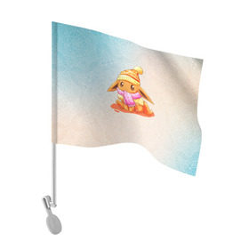 Флаг для автомобиля с принтом Покемон Иви в Петрозаводске, 100% полиэстер | Размер: 30*21 см | pokemon | комедия | музыка | мультфильм | мюзикл | покемон | приключения | сказка | фэнтези