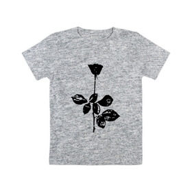 Детская футболка хлопок с принтом Depeche Mode черная роза в Петрозаводске, 100% хлопок | круглый вырез горловины, полуприлегающий силуэт, длина до линии бедер | depeche mode | вестник моды | депеш мод | депешмод | дэйв гаан | мартин гор | роза | энди флетчер