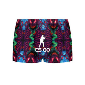 Мужские трусы 3D с принтом CS GO hyper beast collection в Петрозаводске, 50% хлопок, 50% полиэстер | классическая посадка, на поясе мягкая тканевая резинка | скоростной зверь