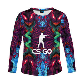 Женский лонгслив 3D с принтом CS GO hyper beast collection в Петрозаводске, 100% полиэстер | длинные рукава, круглый вырез горловины, полуприлегающий силуэт | скоростной зверь