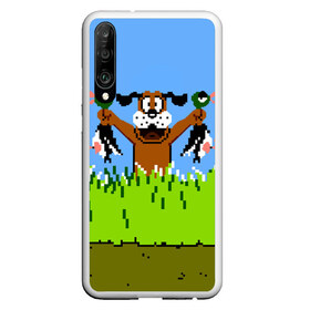 Чехол для Honor P30 с принтом Duck Hunt в Петрозаводске, Силикон | Область печати: задняя сторона чехла, без боковых панелей | 8 bit | 8 бит | dendy | dog | duck | hunt | nes | nintendo | oldschool | pixel art | денди | игра | нинтендо | охота | собака