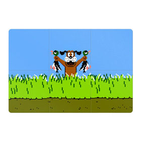 Магнитный плакат 3Х2 с принтом Duck Hunt в Петрозаводске, Полимерный материал с магнитным слоем | 6 деталей размером 9*9 см | 8 bit | 8 бит | dendy | dog | duck | hunt | nes | nintendo | oldschool | pixel art | денди | игра | нинтендо | охота | собака