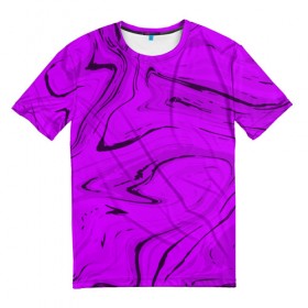 Мужская футболка 3D с принтом Абстрактные разводы в Петрозаводске, 100% полиэфир | прямой крой, круглый вырез горловины, длина до линии бедер | 