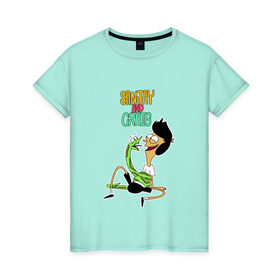Женская футболка хлопок с принтом Санджей и Крейг в Петрозаводске, 100% хлопок | прямой крой, круглый вырез горловины, длина до линии бедер, слегка спущенное плечо | sanjay and craig | крейг | мультфильм | санджей
