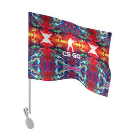 Флаг для автомобиля с принтом Скоростной зверь CS GO в Петрозаводске, 100% полиэстер | Размер: 30*21 см | hyper beast | кс го | скоростной зверь