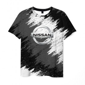 Мужская футболка 3D с принтом Nissan в Петрозаводске, 100% полиэфир | прямой крой, круглый вырез горловины, длина до линии бедер | motor | nissan | авто | лого | машина | ниссан | тачка