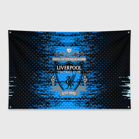 Флаг-баннер с принтом Liverpool sport uniform в Петрозаводске, 100% полиэстер | размер 67 х 109 см, плотность ткани — 95 г/м2; по краям флага есть четыре люверса для крепления | football | soccer | ливерпуль