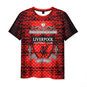 Мужская футболка 3D с принтом Liverpool sport uniform в Петрозаводске, 100% полиэфир | прямой крой, круглый вырез горловины, длина до линии бедер | football | soccer | ливерпуль