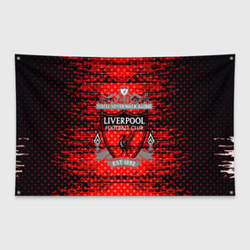 Флаг-баннер с принтом Liverpool sport uniform в Петрозаводске, 100% полиэстер | размер 67 х 109 см, плотность ткани — 95 г/м2; по краям флага есть четыре люверса для крепления | football | soccer | ливерпуль