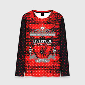 Мужской лонгслив 3D с принтом Liverpool sport uniform в Петрозаводске, 100% полиэстер | длинные рукава, круглый вырез горловины, полуприлегающий силуэт | football | soccer | ливерпуль
