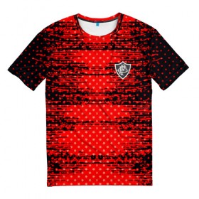 Мужская футболка 3D с принтом FLUMINENSE sport uniform в Петрозаводске, 100% полиэфир | прямой крой, круглый вырез горловины, длина до линии бедер | football | soccer
