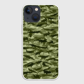 Чехол для iPhone 13 mini с принтом Камуфляж с крокодилами в Петрозаводске,  |  | аллигатор | африка | болото | животные | кайман | крокодил | милитари | паттерн | проесмыкающиеся | хаки | хищники