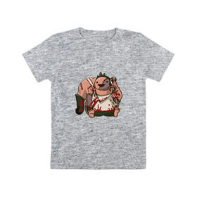 Детская футболка хлопок с принтом Pudge в Петрозаводске, 100% хлопок | круглый вырез горловины, полуприлегающий силуэт, длина до линии бедер | 