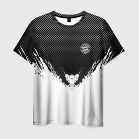 Мужская футболка 3D с принтом Bayern Munchen black 2018 в Петрозаводске, 100% полиэфир | прямой крой, круглый вырез горловины, длина до линии бедер | 