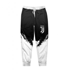 Мужские брюки 3D с принтом Juventus black 2018 в Петрозаводске, 100% полиэстер | манжеты по низу, эластичный пояс регулируется шнурком, по бокам два кармана без застежек, внутренняя часть кармана из мелкой сетки | Тематика изображения на принте: 