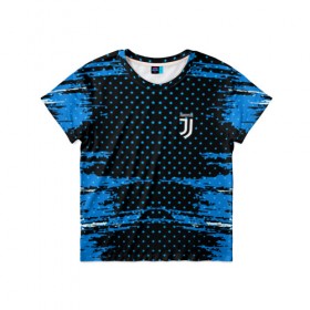 Детская футболка 3D с принтом Juventus abstract collection в Петрозаводске, 100% гипоаллергенный полиэфир | прямой крой, круглый вырез горловины, длина до линии бедер, чуть спущенное плечо, ткань немного тянется | Тематика изображения на принте: football | soccer | ювентус
