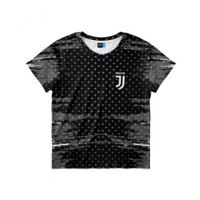 Детская футболка 3D с принтом Juventus abstract collection в Петрозаводске, 100% гипоаллергенный полиэфир | прямой крой, круглый вырез горловины, длина до линии бедер, чуть спущенное плечо, ткань немного тянется | football | soccer | ювентус