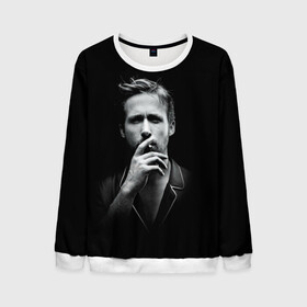 Мужской свитшот 3D с принтом Ryan Gosling в Петрозаводске, 100% полиэстер с мягким внутренним слоем | круглый вырез горловины, мягкая резинка на манжетах и поясе, свободная посадка по фигуре | ryan gosling | актер | райан гослинг