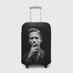 Чехол для чемодана 3D с принтом Ryan Gosling в Петрозаводске, 86% полиэфир, 14% спандекс | двустороннее нанесение принта, прорези для ручек и колес | ryan gosling | актер | райан гослинг