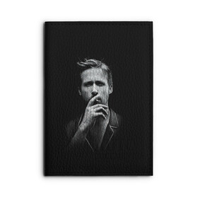 Обложка для автодокументов с принтом Ryan Gosling в Петрозаводске, натуральная кожа |  размер 19,9*13 см; внутри 4 больших “конверта” для документов и один маленький отдел — туда идеально встанут права | Тематика изображения на принте: ryan gosling | актер | райан гослинг