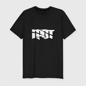 Мужская футболка премиум с принтом ГРОТ в Петрозаводске, 92% хлопок, 8% лайкра | приталенный силуэт, круглый вырез ворота, длина до линии бедра, короткий рукав | grot | rap | грот | рэп