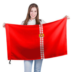 Флаг 3D с принтом Грузия, лента с гербом в Петрозаводске, 100% полиэстер | плотность ткани — 95 г/м2, размер — 67 х 109 см. Принт наносится с одной стороны | ge | geo | georgia  | батуми | грузия | картли | кутаиси | сакартвело | тбилиси