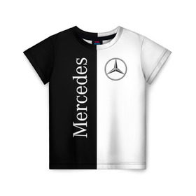 Детская футболка 3D с принтом Mercedes в Петрозаводске, 100% гипоаллергенный полиэфир | прямой крой, круглый вырез горловины, длина до линии бедер, чуть спущенное плечо, ткань немного тянется | benz | mercedes | авто | автомобиль | бенз | мерседес