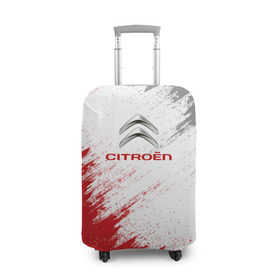 Чехол для чемодана 3D с принтом Citroen в Петрозаводске, 86% полиэфир, 14% спандекс | двустороннее нанесение принта, прорези для ручек и колес | auto | car | citroen | race | авто | гонки | краска | краски | марка | машина | ситроен