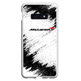 Чехол для Samsung S10E с принтом McLaren в Петрозаводске, Силикон | Область печати: задняя сторона чехла, без боковых панелей | Тематика изображения на принте: auto | car | mclaren | race | авто | гонки | краска | краски | макларен | марка | машина