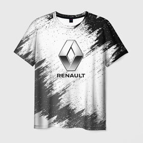 Мужская футболка 3D с принтом Renault в Петрозаводске, 100% полиэфир | прямой крой, круглый вырез горловины, длина до линии бедер | auto | car | race | renault | авто | гонки | краска | краски | марка | машина | рено