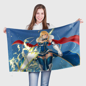 Флаг 3D с принтом Аниме Fate Grand Order в Петрозаводске, 100% полиэстер | плотность ткани — 95 г/м2, размер — 67 х 109 см. Принт наносится с одной стороны | anime | девочка | девушка | тян