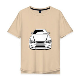 Мужская футболка хлопок Oversize с принтом Toyota Chaser в Петрозаводске, 100% хлопок | свободный крой, круглый ворот, “спинка” длиннее передней части | chaser | jdm | tourer v | toyota