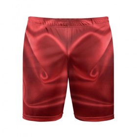 Мужские шорты 3D спортивные с принтом Красный Шелк в Петрозаводске,  |  | Тематика изображения на принте: шелк