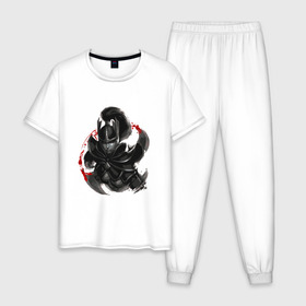 Мужская пижама хлопок с принтом Phantom Assassin dota 2 в Петрозаводске, 100% хлопок | брюки и футболка прямого кроя, без карманов, на брюках мягкая резинка на поясе и по низу штанин
 | 