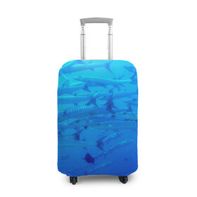Чехол для чемодана 3D с принтом Морская фауна в Петрозаводске, 86% полиэфир, 14% спандекс | двустороннее нанесение принта, прорези для ручек и колес | fish | fishes | pisces | море | морские обитатели | морской | океан | рыбы