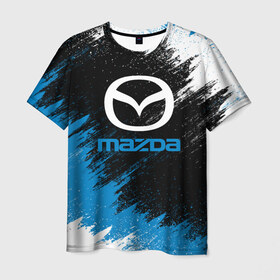 Мужская футболка 3D с принтом MAZDA в Петрозаводске, 100% полиэфир | прямой крой, круглый вырез горловины, длина до линии бедер | car | mazda |  auto | авто | мазда | машина