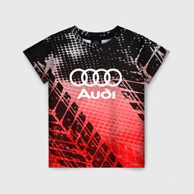 Детская футболка 3D с принтом Audi sport auto motors в Петрозаводске, 100% гипоаллергенный полиэфир | прямой крой, круглый вырез горловины, длина до линии бедер, чуть спущенное плечо, ткань немного тянется | Тематика изображения на принте: audi | auto | automobile | car | carbon | machine | motor | motor car | sport car | автомашина | ауди | бренд | легковой автомобиль | марка | спортивный автомобиль | тачка