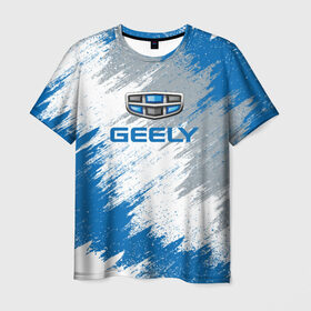 Мужская футболка 3D с принтом GEELY в Петрозаводске, 100% полиэфир | прямой крой, круглый вырез горловины, длина до линии бедер | auto | car | geely | race | авто | гонки | джили | краска | краски | марка | машина