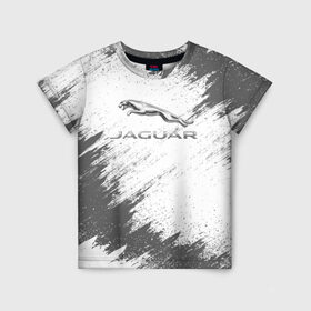 Детская футболка 3D с принтом JAGUAR в Петрозаводске, 100% гипоаллергенный полиэфир | прямой крой, круглый вырез горловины, длина до линии бедер, чуть спущенное плечо, ткань немного тянется | auto | car | jaguar | race | авто | гонки | краска | краски | марка | машина | ягуар