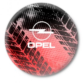 Значок с принтом Opel sport auto motors в Петрозаводске,  металл | круглая форма, металлическая застежка в виде булавки | Тематика изображения на принте: 