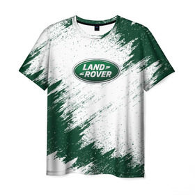 Мужская футболка 3D с принтом LAND ROVER в Петрозаводске, 100% полиэфир | прямой крой, круглый вырез горловины, длина до линии бедер | auto | car | land | race | rover | авто | гонки | краска | краски | лэнд | марка | машина | ровер