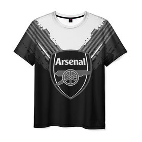 Мужская футболка 3D с принтом Arsenal abstract original в Петрозаводске, 100% полиэфир | прямой крой, круглый вырез горловины, длина до линии бедер | football | soccer | арсенал