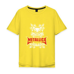 Мужская футболка хлопок Oversize с принтом Metallica, death magnetic в Петрозаводске, 100% хлопок | свободный крой, круглый ворот, “спинка” длиннее передней части | m | metallica | группа | джеймс хэтфилд | кирк хэмметт | ларс ульрих | метал | металика | металлика | миталика | музыка | роберт трухильо | рок | трэш | трэшметал | хард | хардрок | хеви | хевиметал