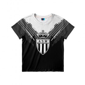 Детская футболка 3D с принтом Monaco abstract original в Петрозаводске, 100% гипоаллергенный полиэфир | прямой крой, круглый вырез горловины, длина до линии бедер, чуть спущенное плечо, ткань немного тянется | football | soccer | монако