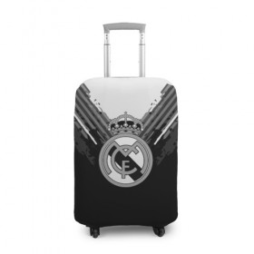 Чехол для чемодана 3D с принтом Real Madrid abstract original в Петрозаводске, 86% полиэфир, 14% спандекс | двустороннее нанесение принта, прорези для ручек и колес | football | soccer | реал мадрид