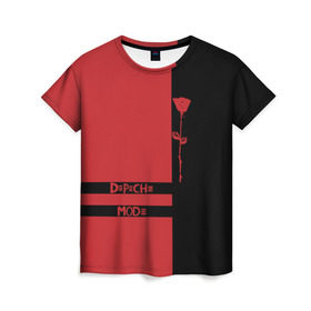 Женская футболка 3D с принтом Depeche Mode в Петрозаводске, 100% полиэфир ( синтетическое хлопкоподобное полотно) | прямой крой, круглый вырез горловины, длина до линии бедер | depeche mode | альтернативный | вестник моды | депеш мод | депешмод | дэйв гаан | индастриал | мартин гор | музыка | новая волна | роза | рок | синти поп | электроник | энди флетчер