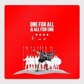 Магнитный плакат 3Х3 с принтом One for all & all for one! в Петрозаводске, Полимерный материал с магнитным слоем | 9 деталей размером 9*9 см | fcsm | football | sp | мясные | футбольный клуб