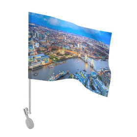Флаг для автомобиля с принтом Лондон в Петрозаводске, 100% полиэстер | Размер: 30*21 см | england | london | англия | великобритания | город | европа | королевство | лондон | мегаполис | путешествие | столица | туризм