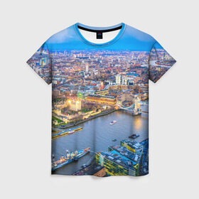 Женская футболка 3D с принтом Лондон в Петрозаводске, 100% полиэфир ( синтетическое хлопкоподобное полотно) | прямой крой, круглый вырез горловины, длина до линии бедер | england | london | англия | великобритания | город | европа | королевство | лондон | мегаполис | путешествие | столица | туризм