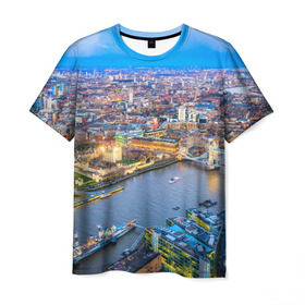 Мужская футболка 3D с принтом Лондон в Петрозаводске, 100% полиэфир | прямой крой, круглый вырез горловины, длина до линии бедер | Тематика изображения на принте: england | london | англия | великобритания | город | европа | королевство | лондон | мегаполис | путешествие | столица | туризм